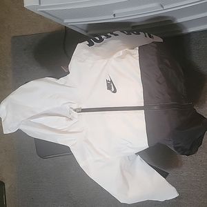 Nike White Windbreaker